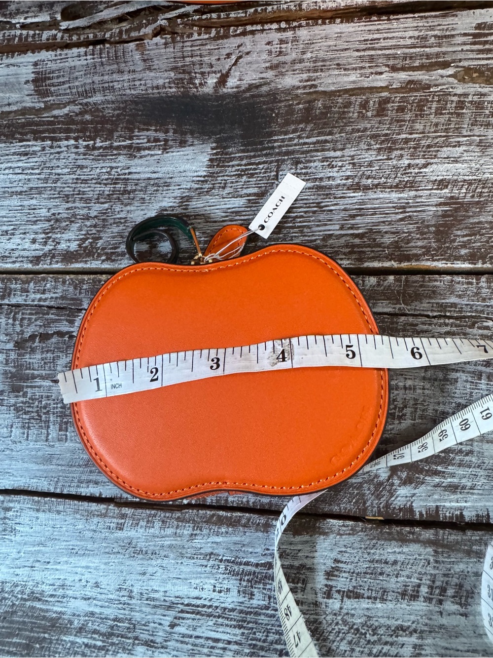Coach Orange Halloween Jack-O'-Lantern Bucket Bag with Pumpkin Coin Pouch - Picture 15 of 16
